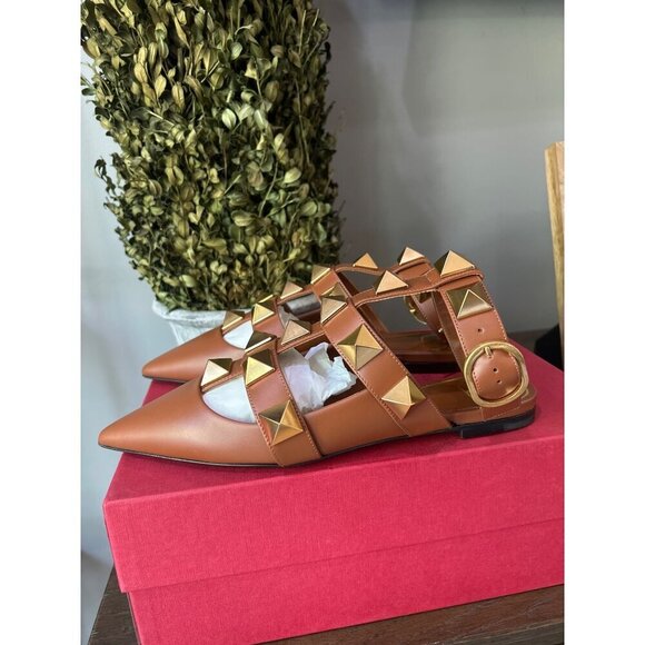 Valentino Garavani Roman Stud Ballerina Flats Selleria Womens Size 36.5 - Picture 8 of 16